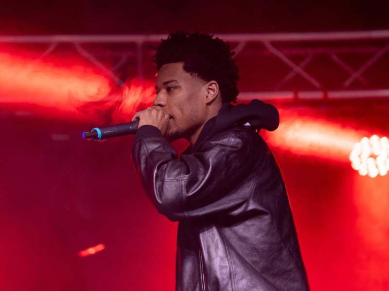 a man holding a microphone