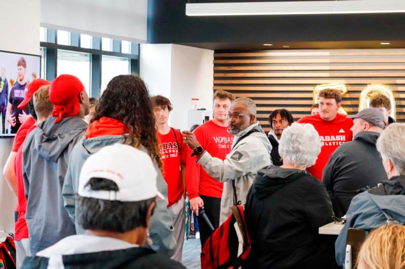 a group of people in a room