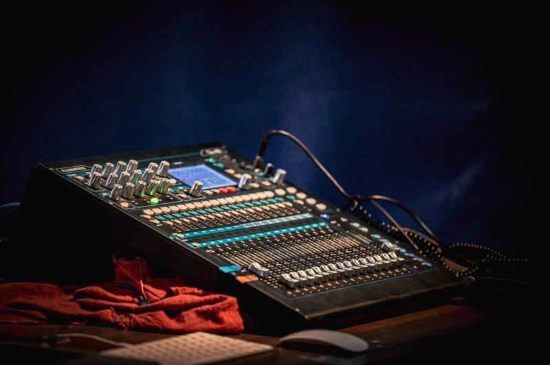 a close up of a sound mixer