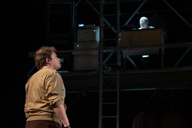 a man standing on a stage