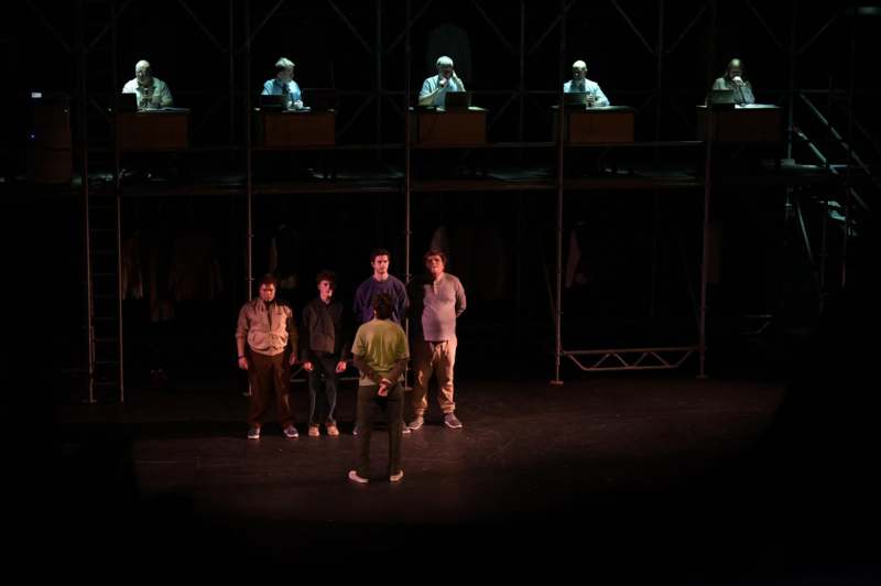 a group of people on a stage