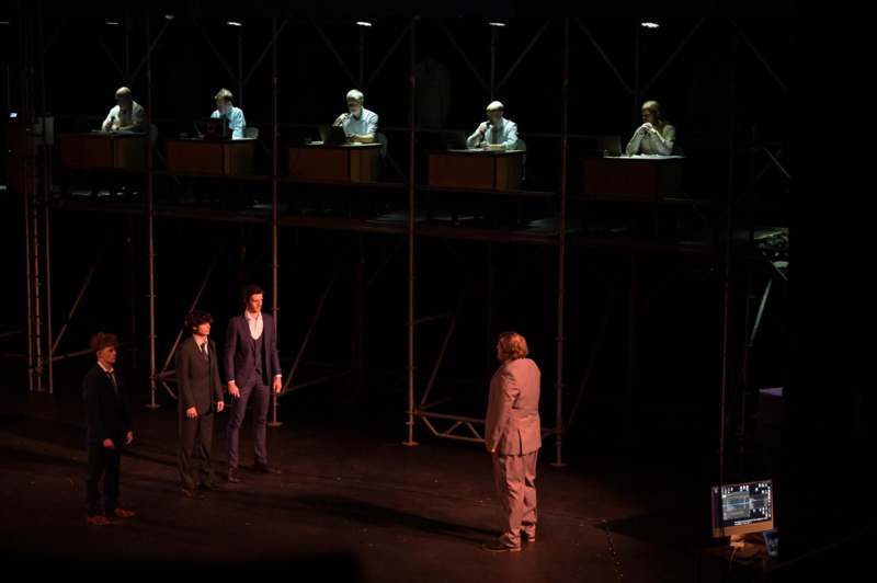 a group of people on a stage