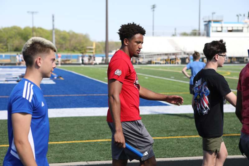 a group of people on a field