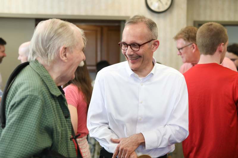 a group of men laughing