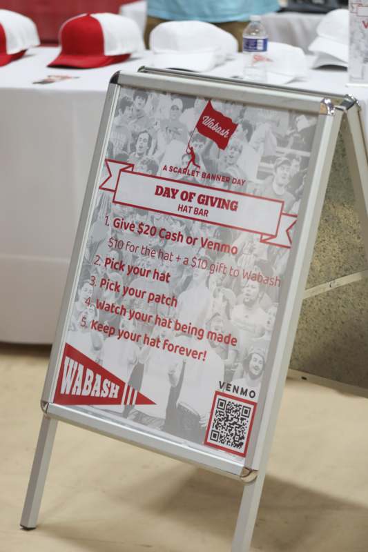 a sign on a stand
