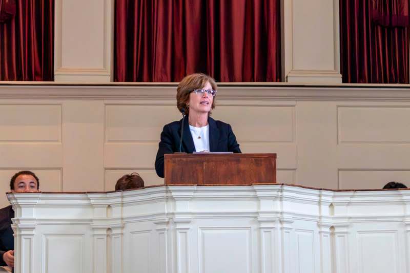 Dr. Pittard's EQ Class Presentations - a woman standing at a podium