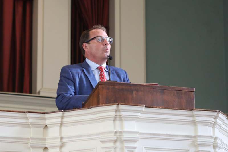 Awards Chapel 2026 - a man speaking into a microphone