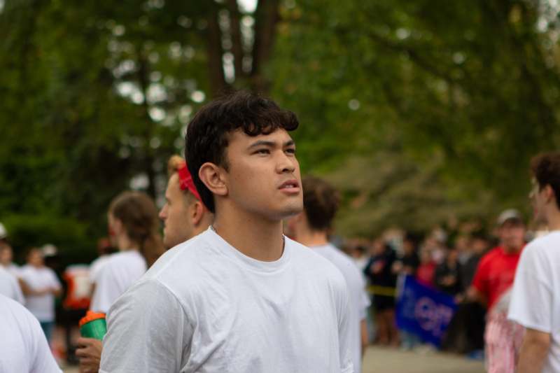 a man in a white shirt