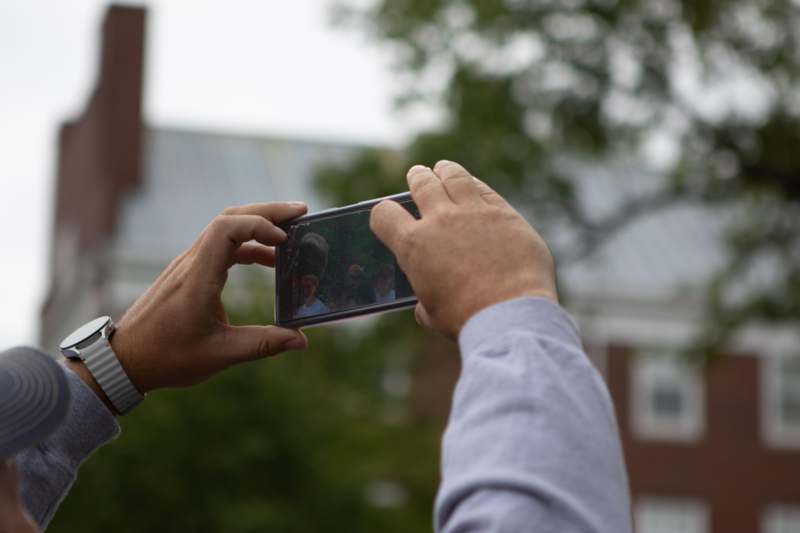 a person holding a cell phone