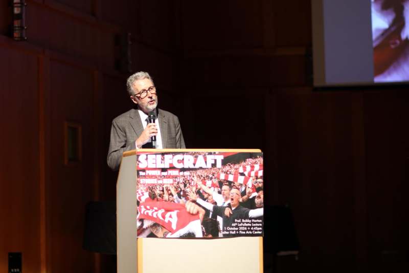a man speaking into a microphone