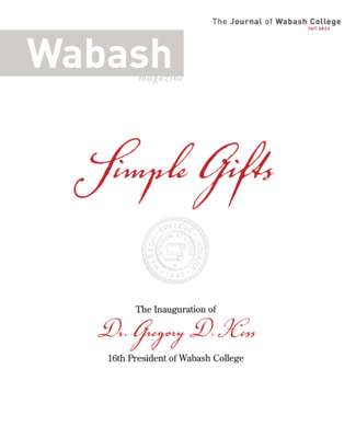 Wabash Magazine: Fall 2013 - Simple Gifts